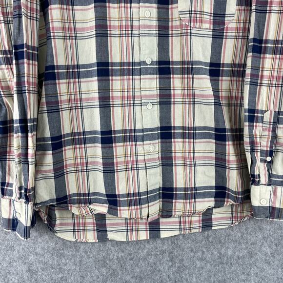 J Crew Shirt Mens Large Indian Madras Plaid Slim Fit Button Down Preppy - Picture 4 of 12